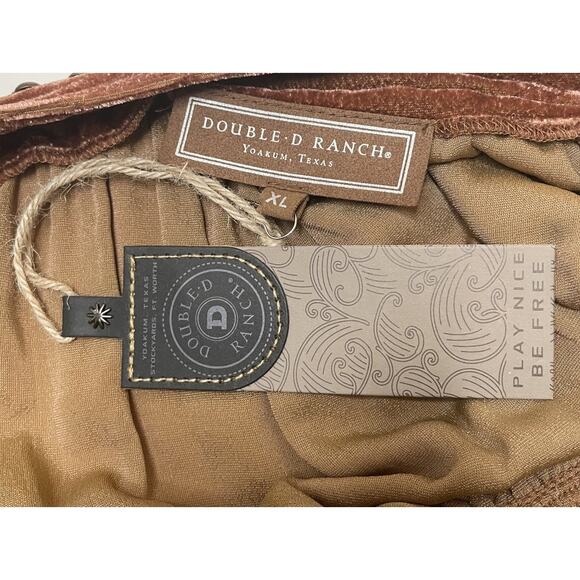 Double D Ranch Velvet Blessing Dress NWT XL Conchos Studs Copper Penny - Picture 15 of 15